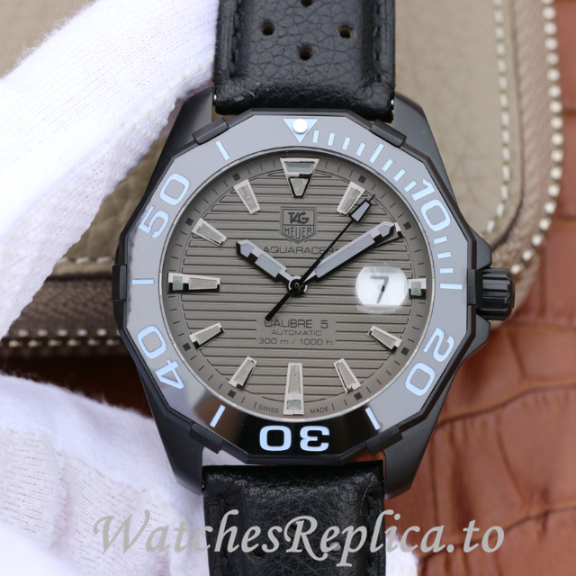 Tag Heuer Replica Aquaracer Leather strap 43MM - WatchesReplica.is