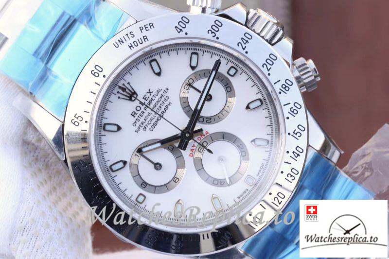 Swiss Rolex Daytona Cosmograph Replica 116520 002 Silver Strap 40MM - WatchesReplica.is