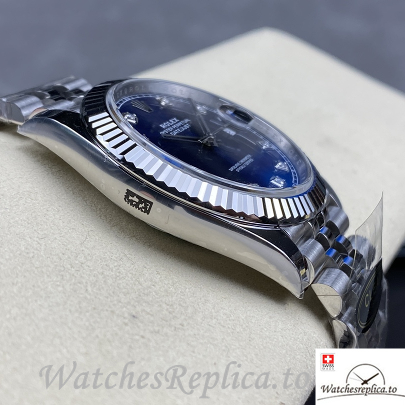 Swiss Rolex Datejust Replica 126334 Stainless steel strap 41MM Blue Dial - WatchesReplica.is