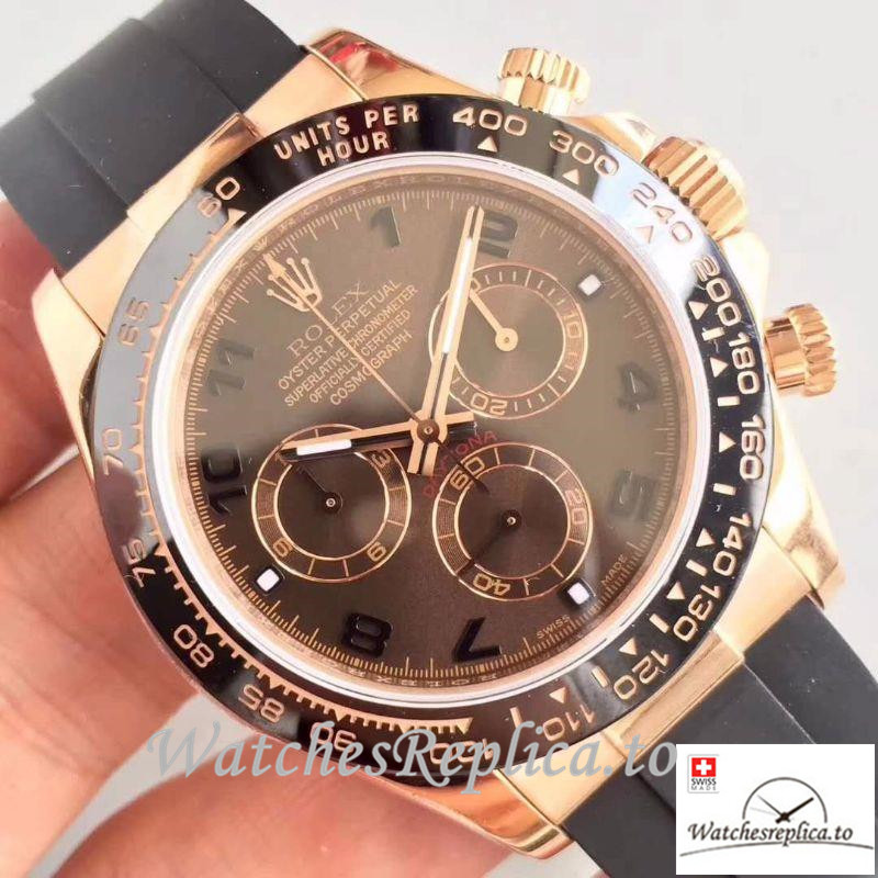 Swiss Rolex Daytona Cosmograph Replica 116515LN Number Markers 40MM - WatchesReplica.is