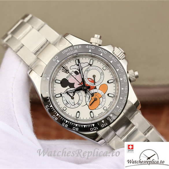 Swiss Rolex Daytona Replica 116598RBOW Stainless steel strap 40MM - WatchesReplica.is