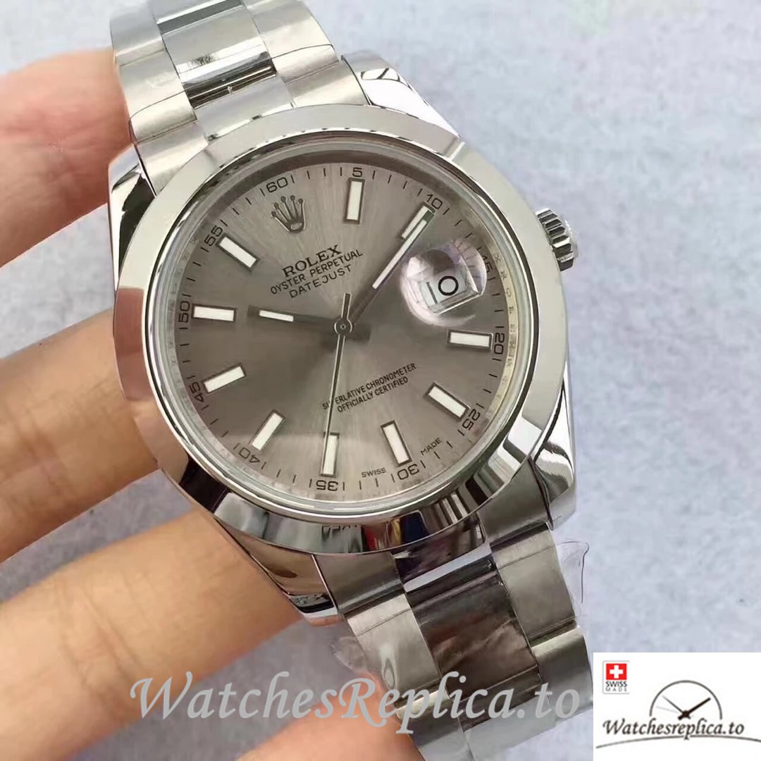 Swiss Rolex Datejust Replica 116334 Stainless steel strap 41MM - WatchesReplica.is