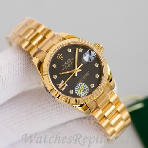 Swiss Rolex Datejust Replica 279178 Yellow Gold strap 28MM - WatchesReplica.is