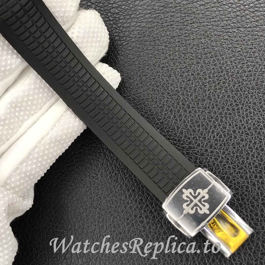 Patek Philippe Replica Aquanaut 5164A-001 Rubber strap 40.8MM - WatchesReplica.is