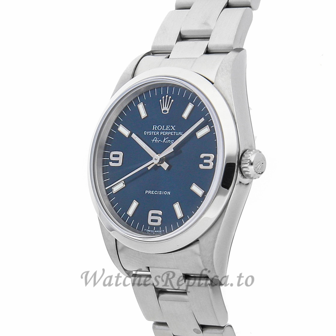 Rolex Repllica Air King Ladies Blue Dial 34mm 14000 - WatchesReplica.is