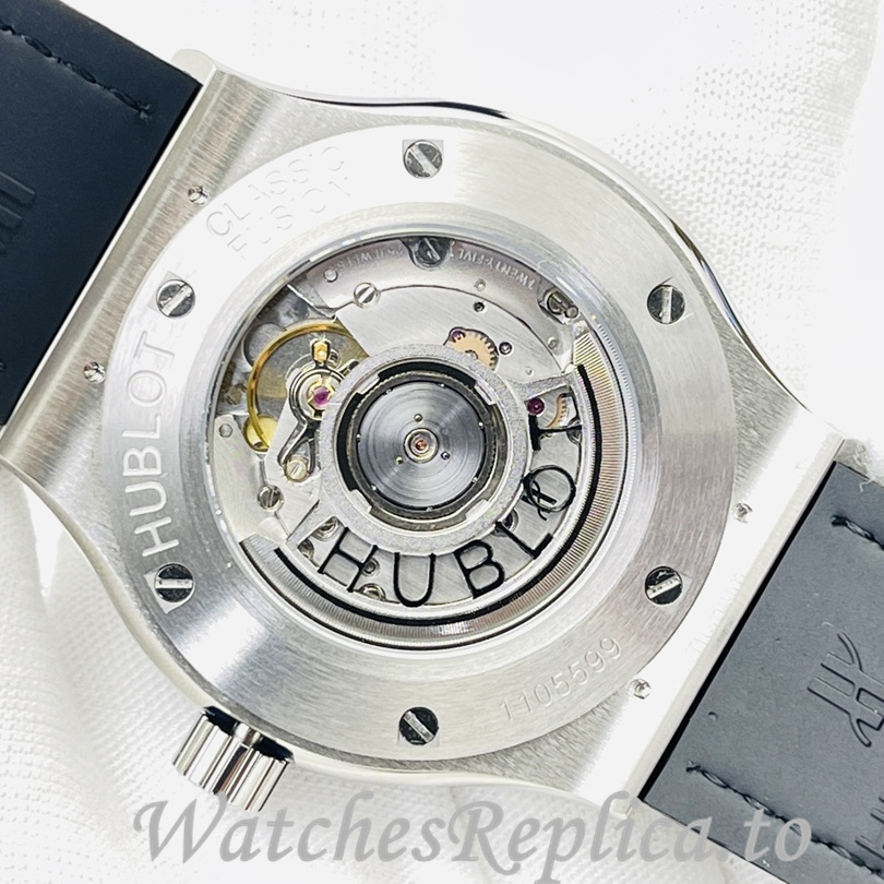 Hublot Replica Big Bang Sang Bleu Leather strap 42MM - WatchesReplica.is
