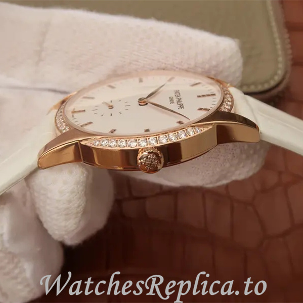 Patek Philippe Replica Calatrava 7122R-001 Leather strap 38MM - WatchesReplica.is