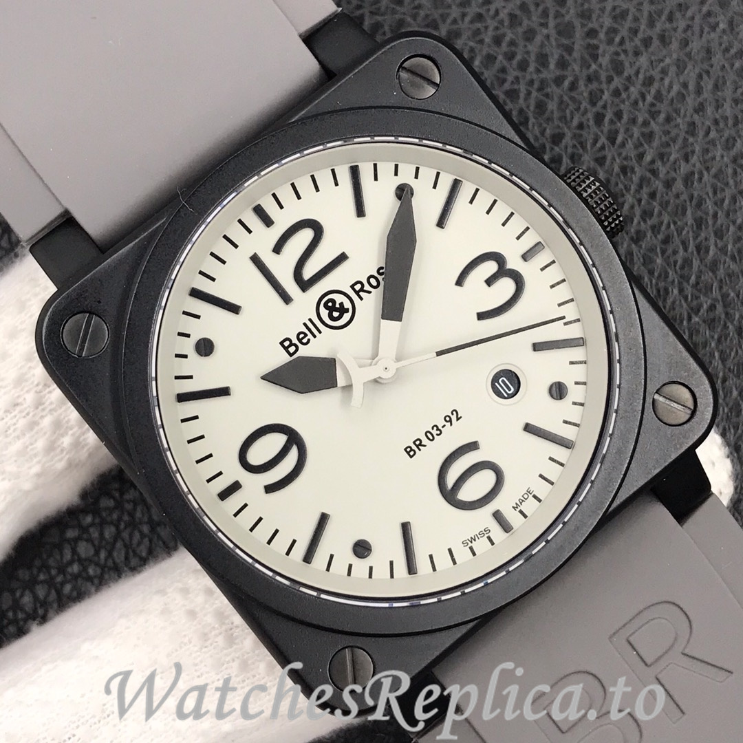 Bell Ross Replica BR 03 BR03-92 Rubber strap 42MM - WatchesReplica.is
