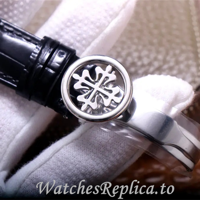 Patek Philippe Replica Complications Leather strap 42MM - WatchesReplica.is