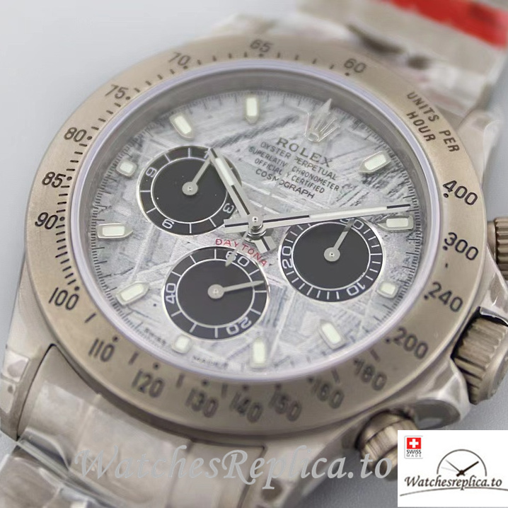 Swiss Rolex Daytona Replica Stainless steel strap 40MM - WatchesReplica.is