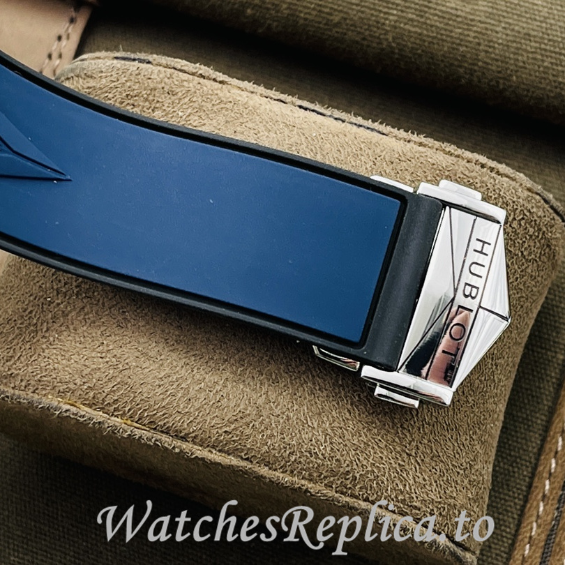 Hublot Replica Big Bang Sang Bleu II Rubber strap 45MM - WatchesReplica.is