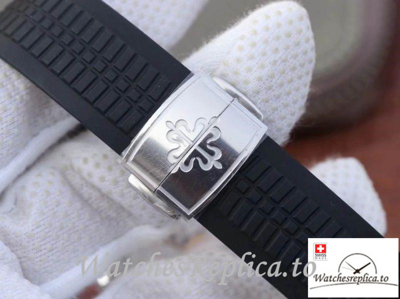 Swiss Patek Philippe Aquanaut Jumbo Replica 5167A-001 Black Strap 40MM - WatchesReplica.is