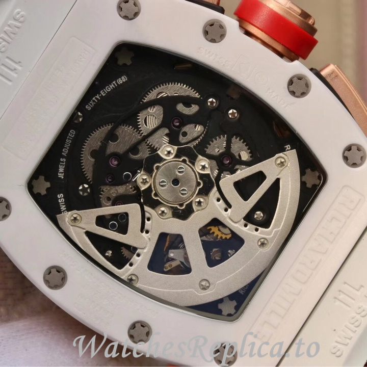 Richard Mille Replica RM011 Rubber strap 50MM - WatchesReplica.is