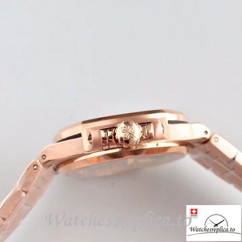 Swiss Patek Philippe Nautilus Ladies Replica 7118/1200R Diamonds Bezel 35.2MM - WatchesReplica.is