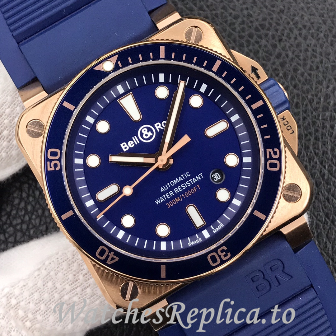 Bell Ross Replica BR 03 BR0392-CAMO-CE/SRB Rubber strap 42MM - WatchesReplica.is