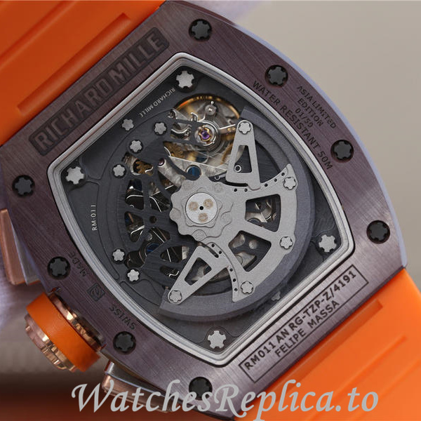 Richard Mille Replica RM011 Rubber strap 50MM - WatchesReplica.is