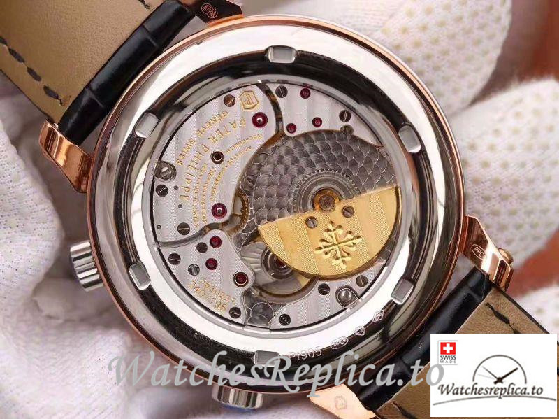 Swiss Patek Philippe Grand Complications Sky Moon Celestial Replica 5102PR Black Strap 43MM - WatchesReplica.is