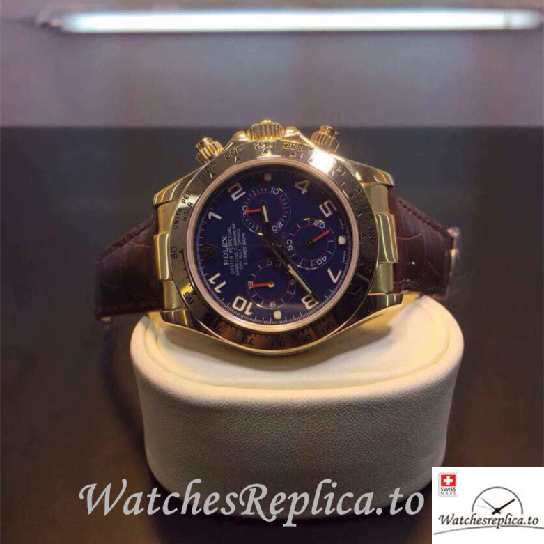 Swiss Rolex Daytona 116518-0004 Leather strap 40MM - WatchesReplica.is