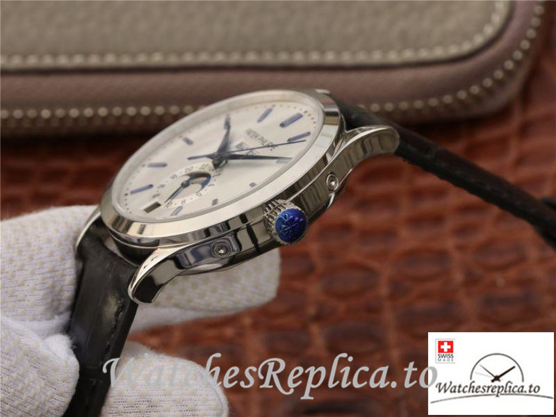 Swiss Patek Philippe Complications Annual Calendar Replica 5396G-011 Black Strap 38MM - WatchesReplica.is