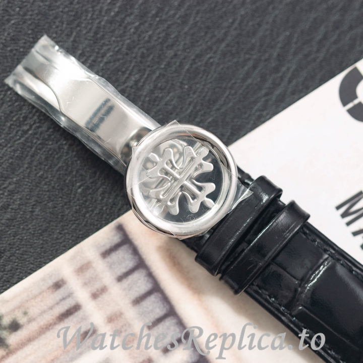 Patek Philippe Replica Complications Leather strap 41MM - WatchesReplica.is