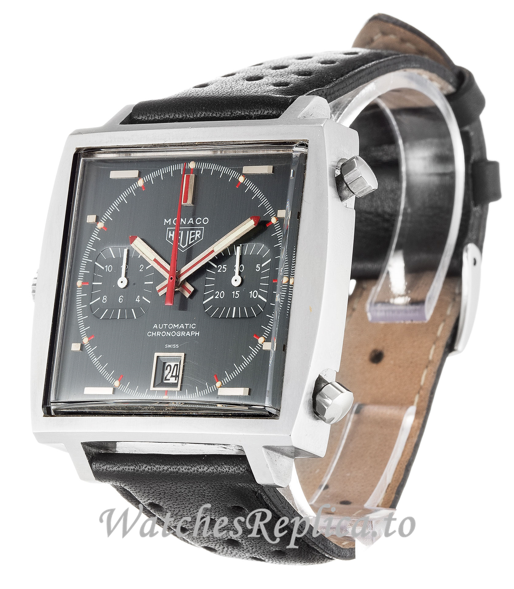 Tag Heuer Monaco Black Dial 1133G-37 MM - WatchesReplica.is