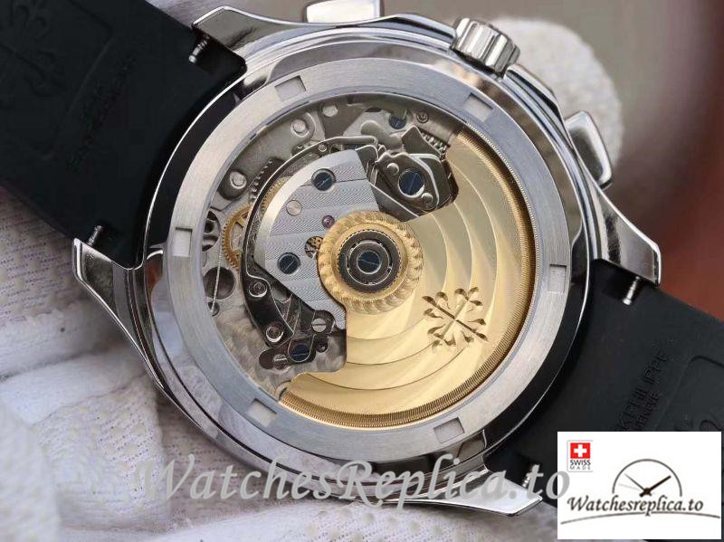 Swiss Patek Philippe Aquanaut Chronograph Replica 5968A-001 Black Strap 42MM - WatchesReplica.is