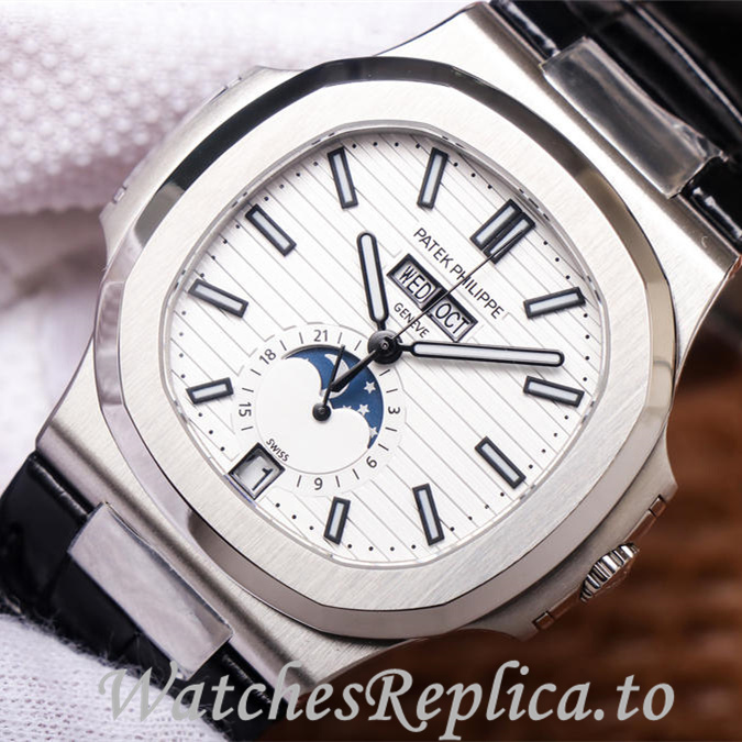 Patek Philippe Replica Nautilus 5726 Leather strap 40.5MM - WatchesReplica.is