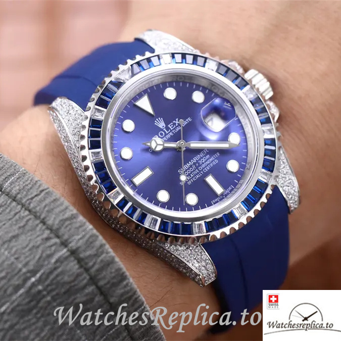 Swiss Rolex Submariner Replica 116610LV Rubber strap 40MM - WatchesReplica.is