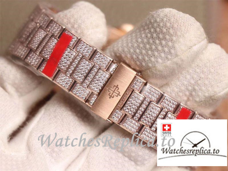 Swiss Patek Philippe Nautilus Replica 5711-1R Diamonds Bezel 40MM - WatchesReplica.is