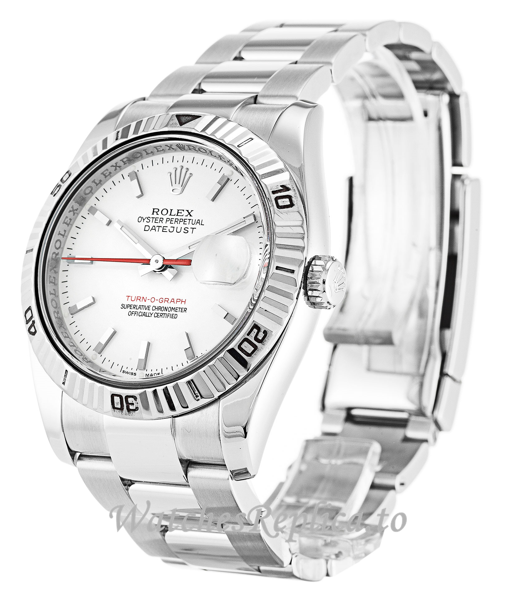 Rolex Turn O Graph White Dial 116264 - WatchesReplica.is