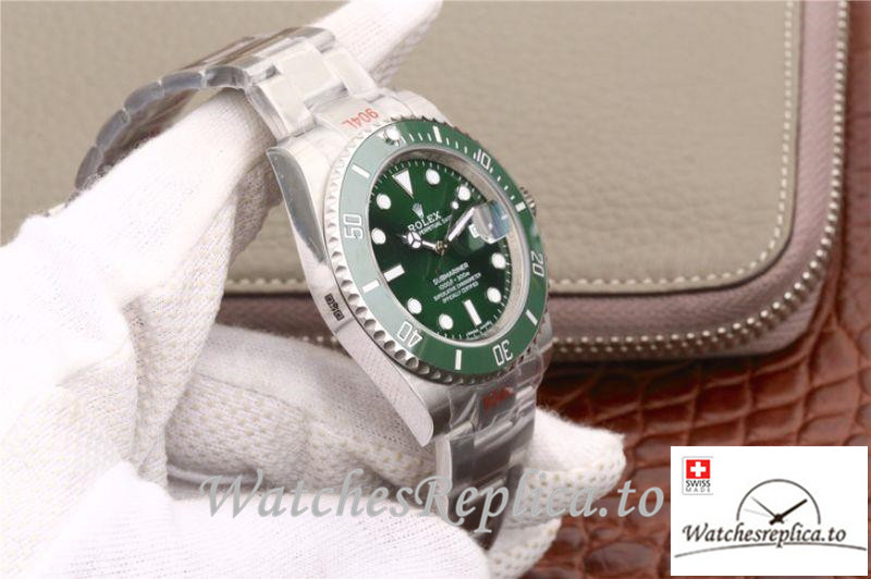 Swiss Rolex Submariner Date Replica 116610LV 001 Silver Strap 40MM - WatchesReplica.is