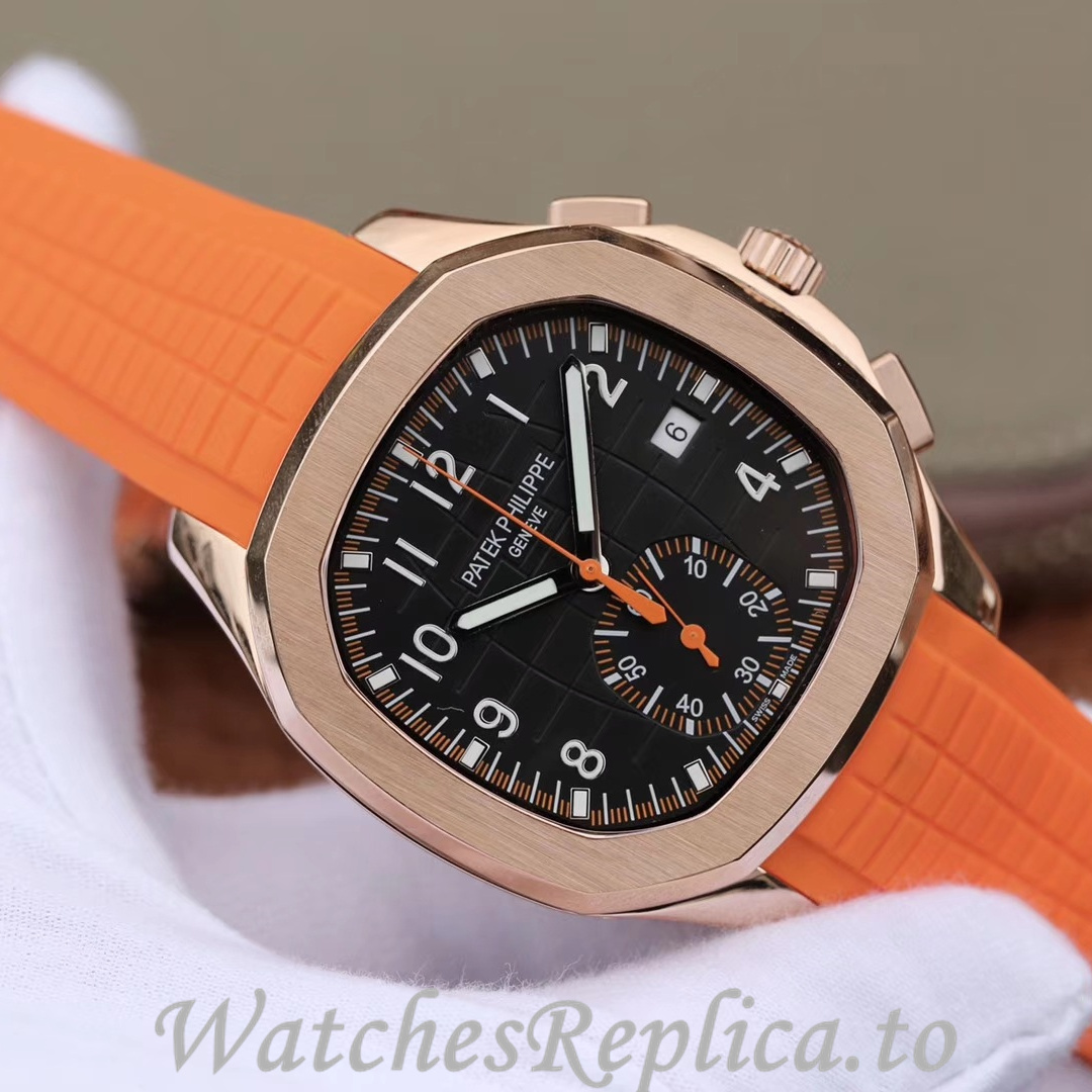 Patek Philippe Replica Aquanaut 5968A-001 Rubber strap 42.2MM - WatchesReplica.is