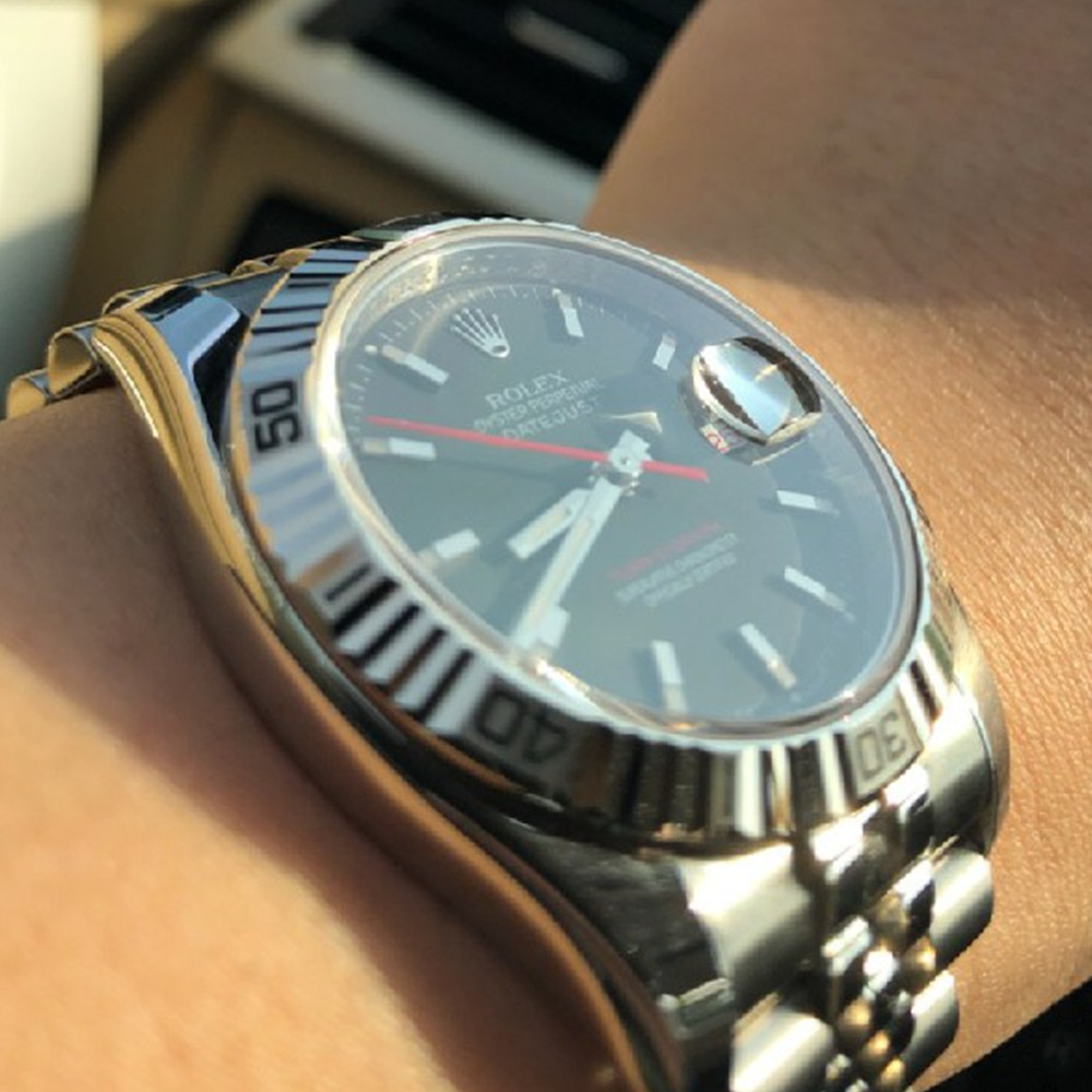Rolex Turn O Graph Grey Dial 116264 - WatchesReplica.is