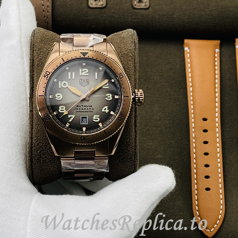 Tag Heuer Replica Autavia Stainless steel strap 42MM - WatchesReplica.is