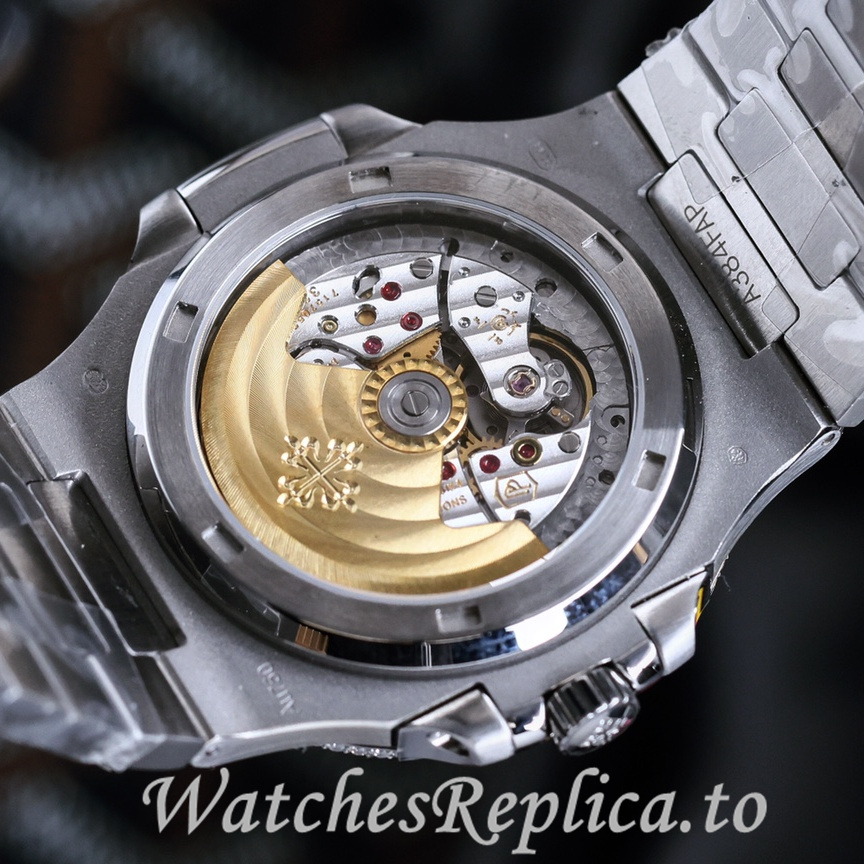 Patek Philippe Replica Nautilus 5711 Diamonds paved strap 40MM - WatchesReplica.is