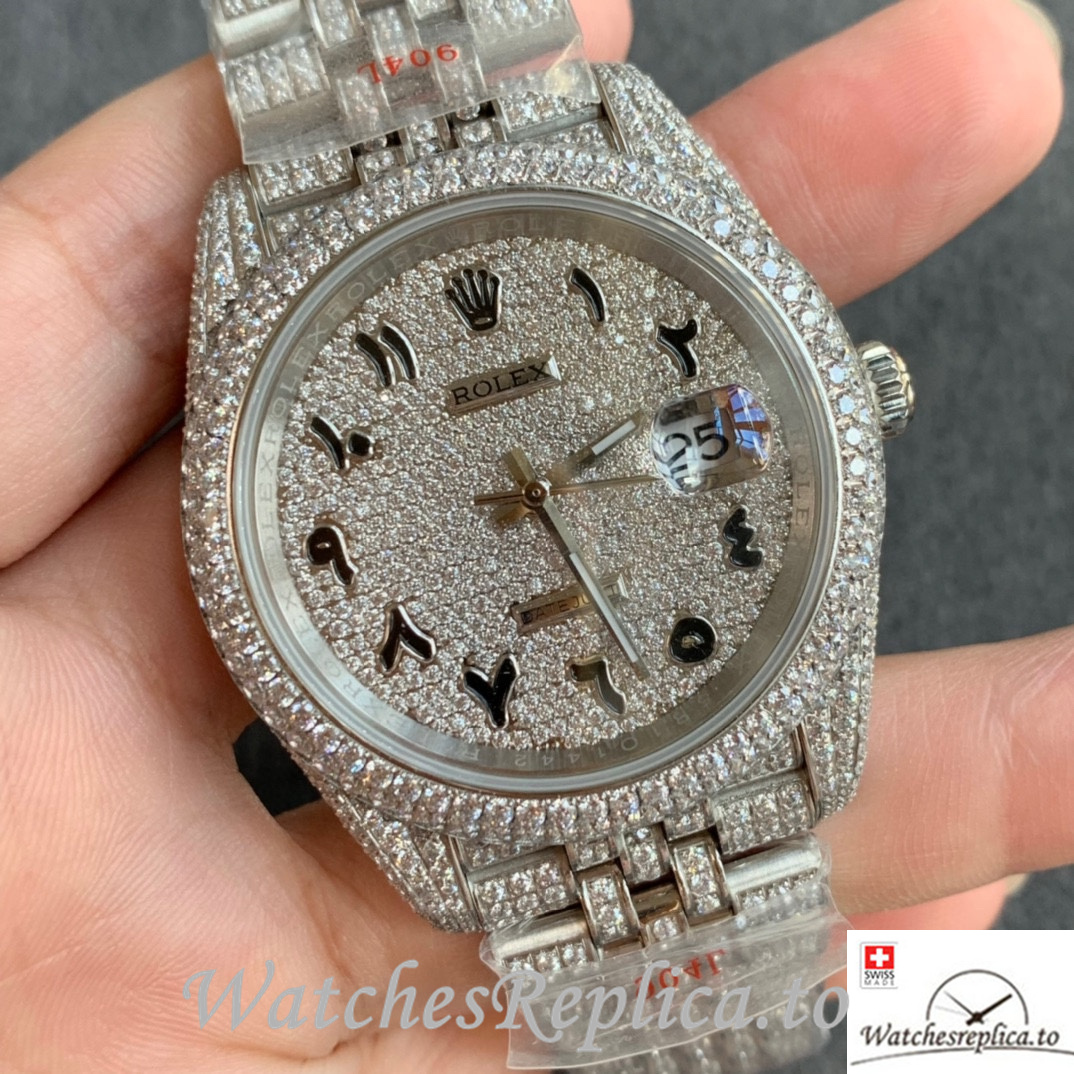 Swiss Rolex Datejust Replica Stainless steel strap 41MM - WatchesReplica.is