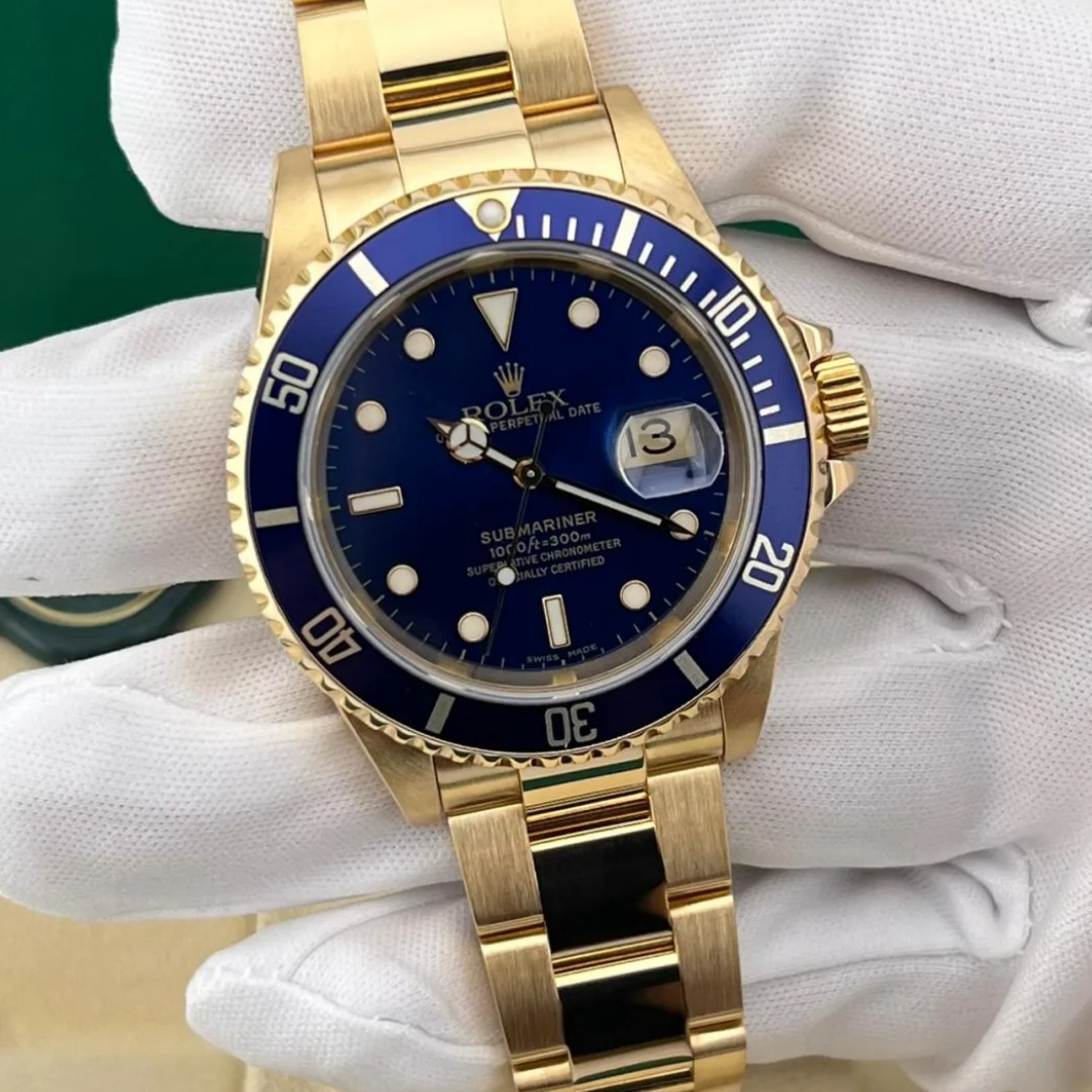 Rolex Submariner Blue Dial 16618 - WatchesReplica.is