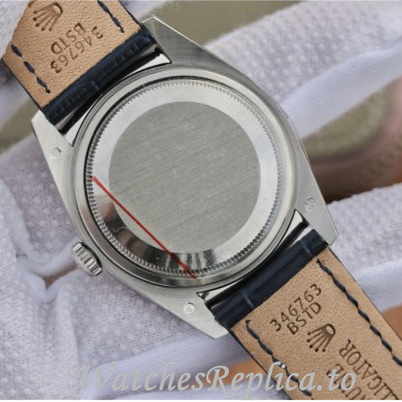 Swiss Rolex Day Date Replica 118135 Leather strap 36MM - WatchesReplica.is