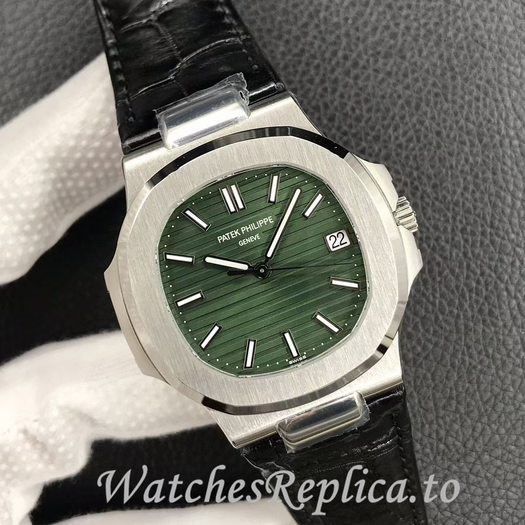 Patek Philippe Replica Nautilus 5711 Leather strap 40MM - WatchesReplica.is