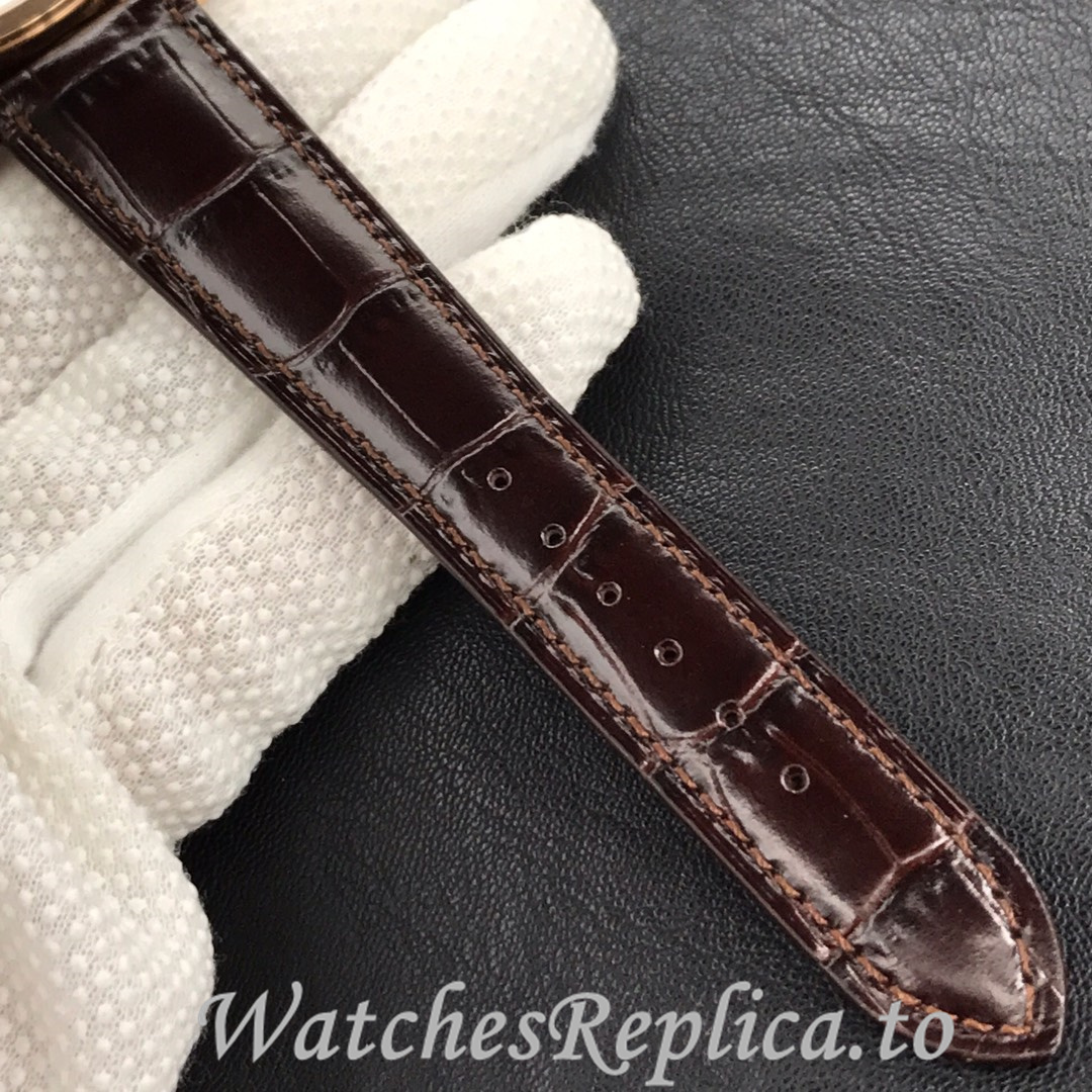 Patek Philippe Replica Calatrava 5296G Leather strap 38MM - WatchesReplica.is
