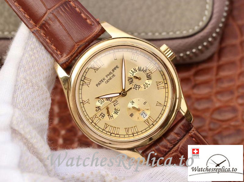 Swiss Patek Philippe Complications Annual Calendar Replica 5035J Roman Markers 40MM - WatchesReplica.is