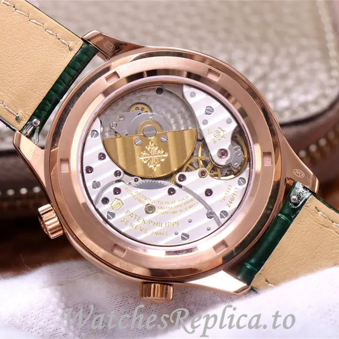 Patek Philippe Replica Complications Leather strap 42MM - WatchesReplica.is