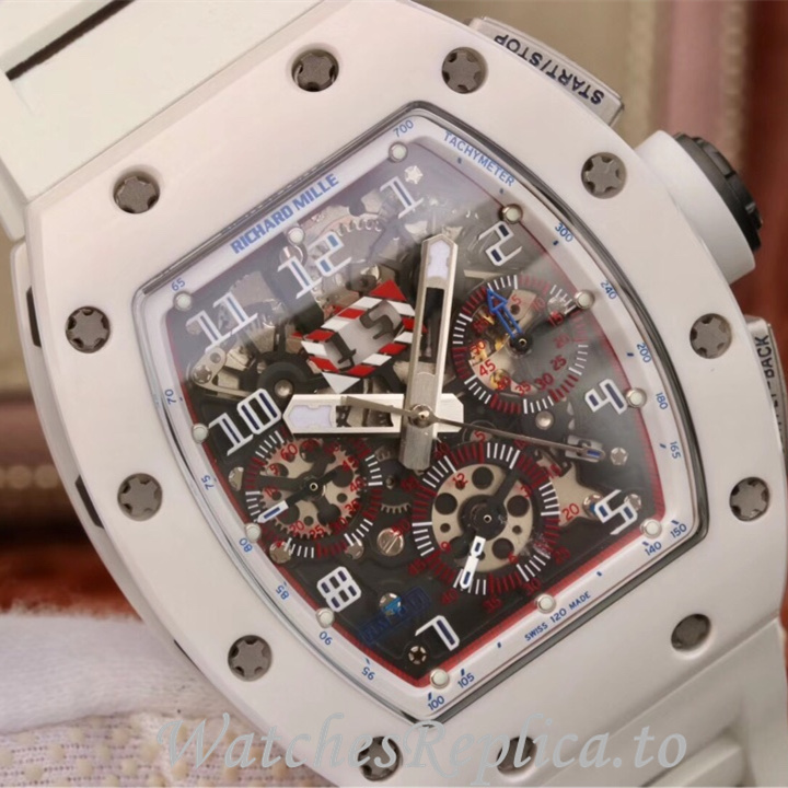 Richard Mille Replica RM011 Rubber strap 50MM - WatchesReplica.is