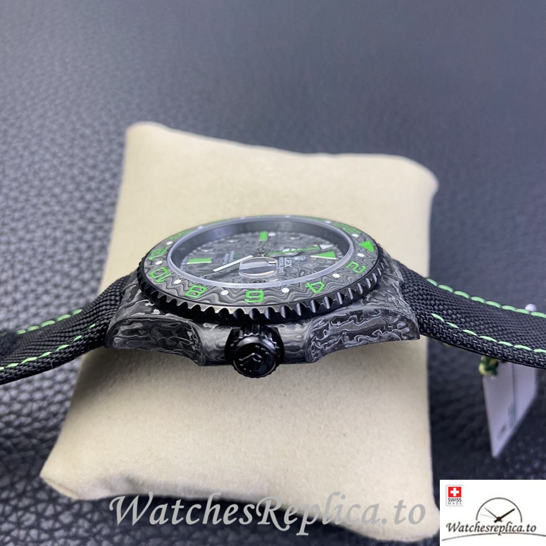 Swiss Rolex GMT Master Electro Carbon Carbon fiber strap 40MM - WatchesReplica.is
