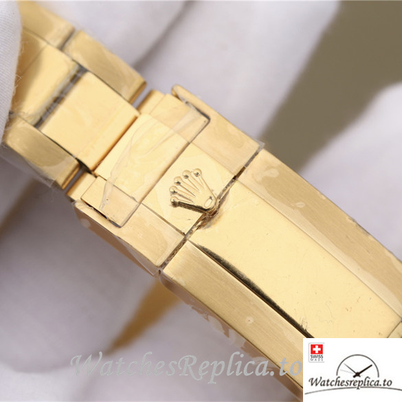 Swiss Rolex Daytona Replica 116598RBOW Yellow Gold strap 40MM - WatchesReplica.is