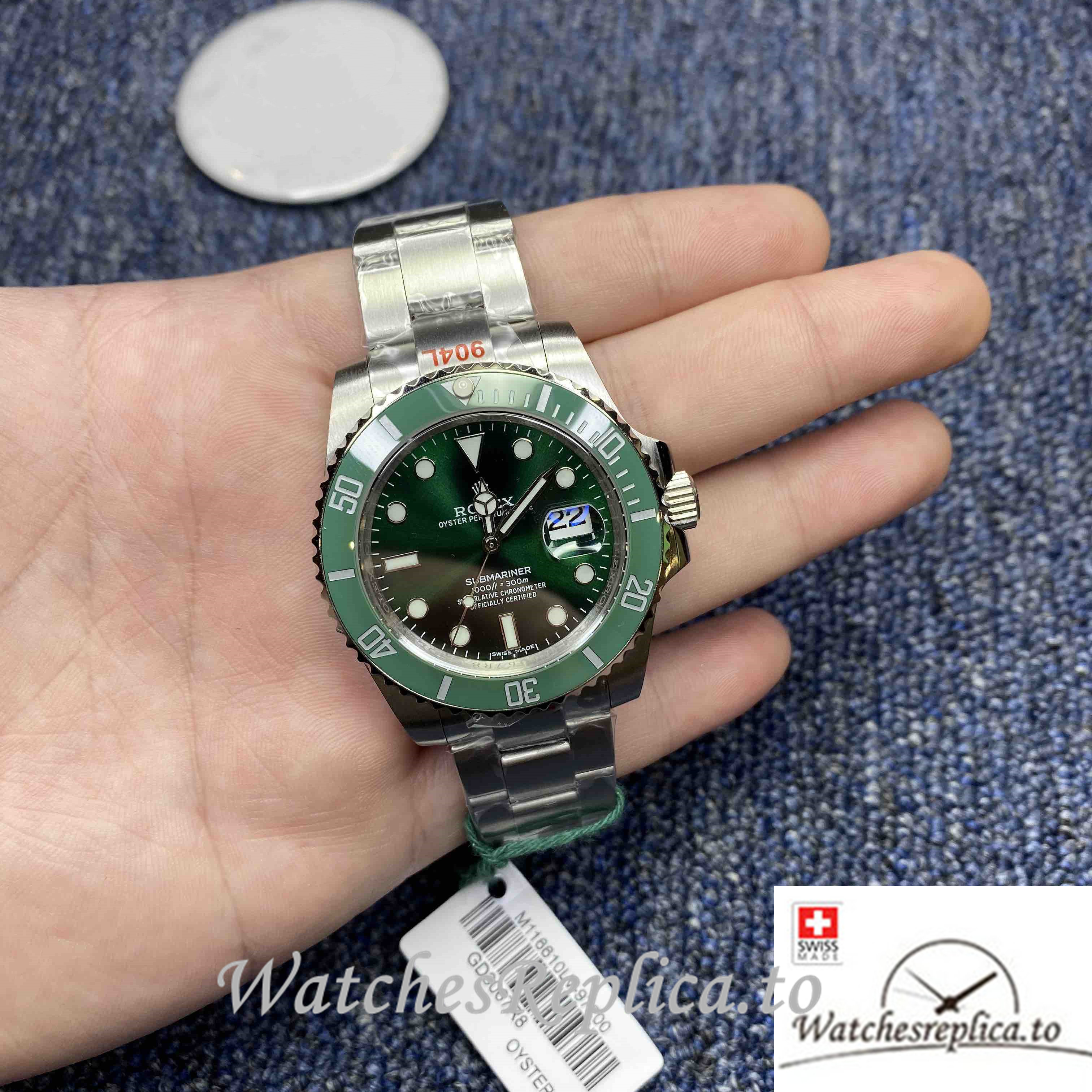 Swiss Rolex Submariner Replica 116610LV Stainless steel strap 40MM - WatchesReplica.is