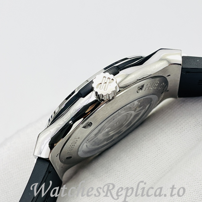 Hublot Replica Big Bang Sang Bleu Leather strap 42MM - WatchesReplica.is