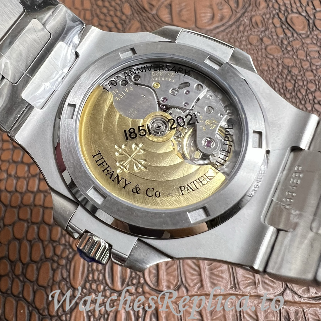 Patek Philippe Replica Nautilus 5711 Platinum strap 40MM - WatchesReplica.is