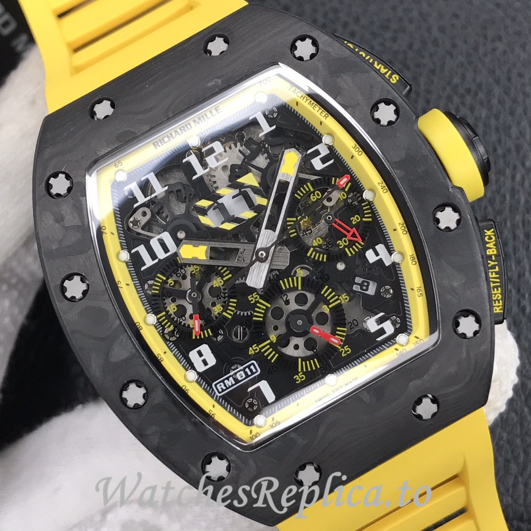 Richard Mille Replica RM-011 Rubber strap 50MM - WatchesReplica.is