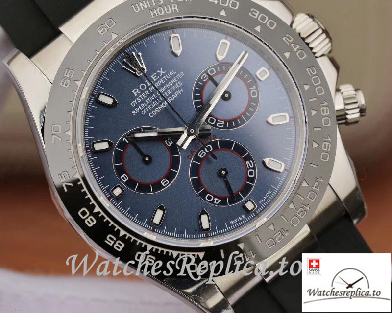 Swiss Rolex Daytona Cosmograph Replica 116519 001 Black Strap 40MM - WatchesReplica.is